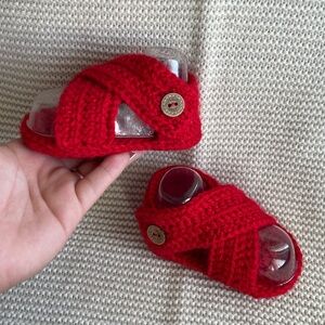 Handmade baby crochet shoes sandals